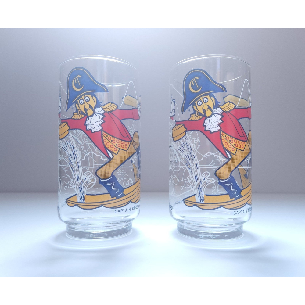 Two Vintage 1977‎ McDonalds collectible Glasses, Captain Crook